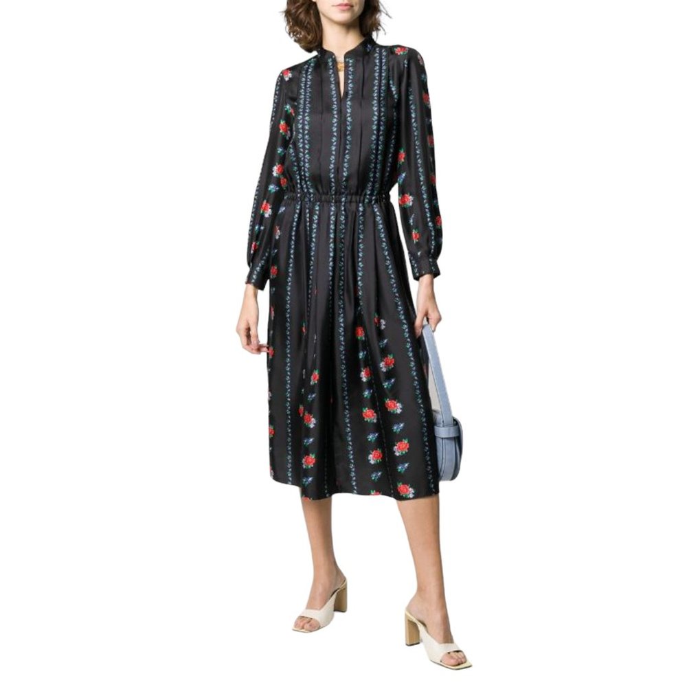 TORY BURCH SILK MIDI DRESS SIZE 10 M NEW